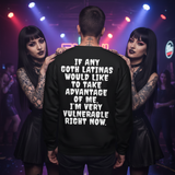 'I'm Very Vulnerable' *Goth Latinas Version* Men's Sweatshirt - Crewneck - Black - Premium Brushed Fleece