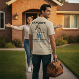 'Sancho's Plumbing Service' Men's T-Shirt - Sand - Premium Heavy Weight Cotton