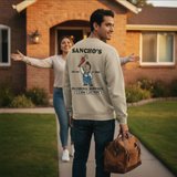 'Sancho's Plumbing Service' Men's Sweatshirt - Crewneck - Sand - Premium Brushed Fleece