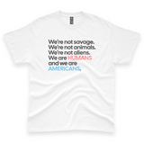 'We are Humans' Bad Bunny Grammy Speech Unisex T-Shirt - White - Premium Heavy Weight Cotton