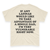 'I'm Very Vulnerable' *Single Dad Version* Men's T-Shirt - Ivory - Premium Cotton
