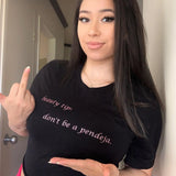 'Beauty Tip: Don't Be A Pendeja' ✨️Pink Sparkle Print✨️ T-Shirt - Black - Premium Ring-Spun Cotton