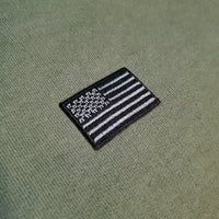 'Latina Veteran' T-Shirt w/Embroidered USA Sleeve Patch - Military Green - Premium Ring-Spun Cotton